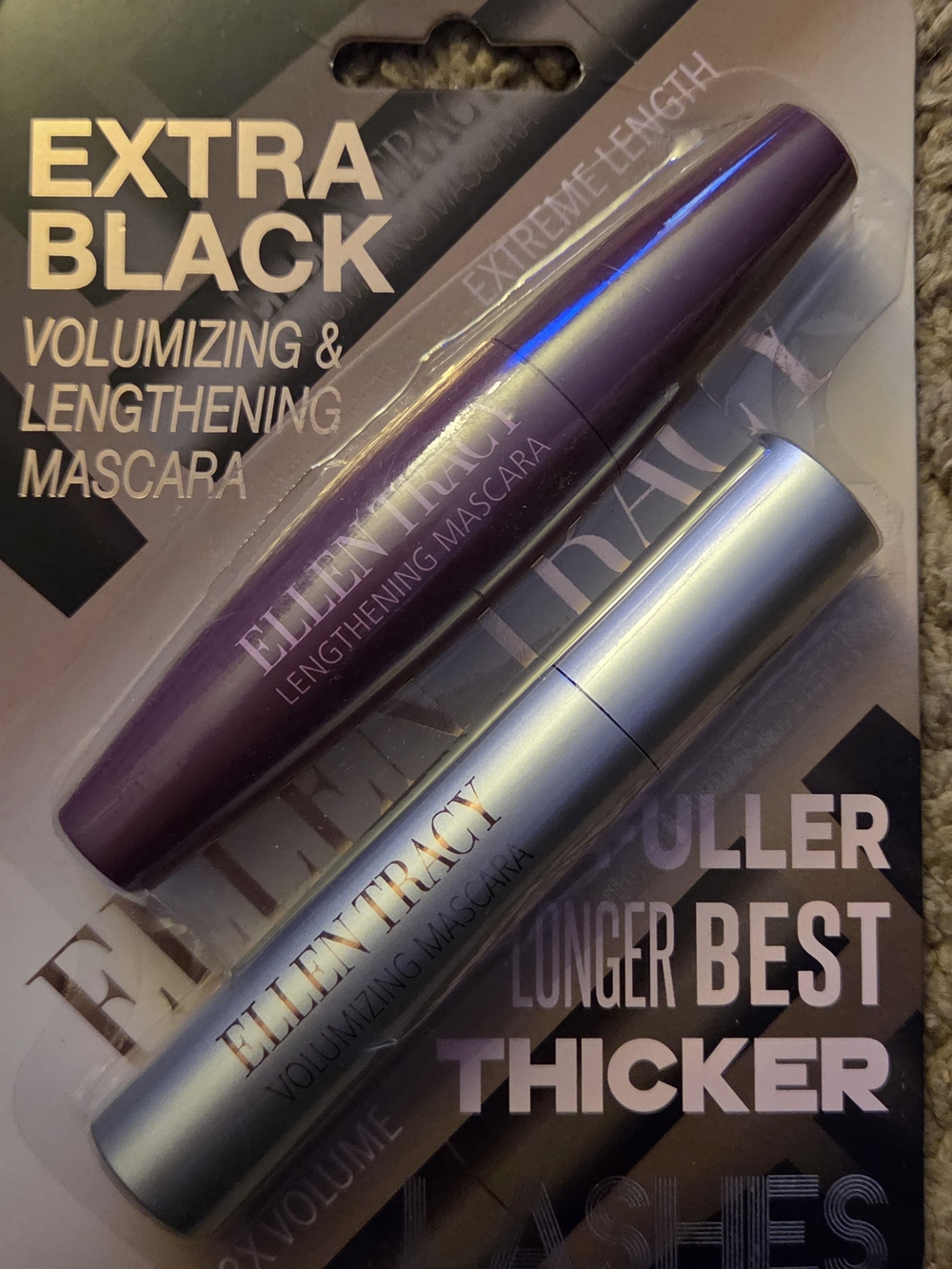 Ellen Tracy Mascara Duo in Purple and Silver
